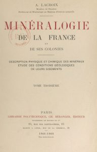 Minéralogie de la France et de ses colonies — Vol. 3 — Alfred Lacroix