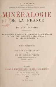 Minéralogie de la France et de ses colonies — Vol. 5 — Alfred Lacroix