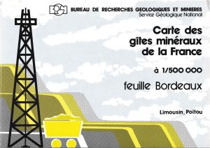 Carte des gîtes minéraux de la France – Feuille Bordeaux