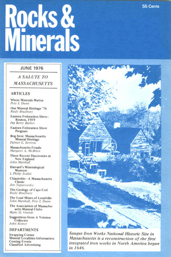Rocks & Minerals — MASSACHUSETTS — 1976 — Volume 51, numéro 5