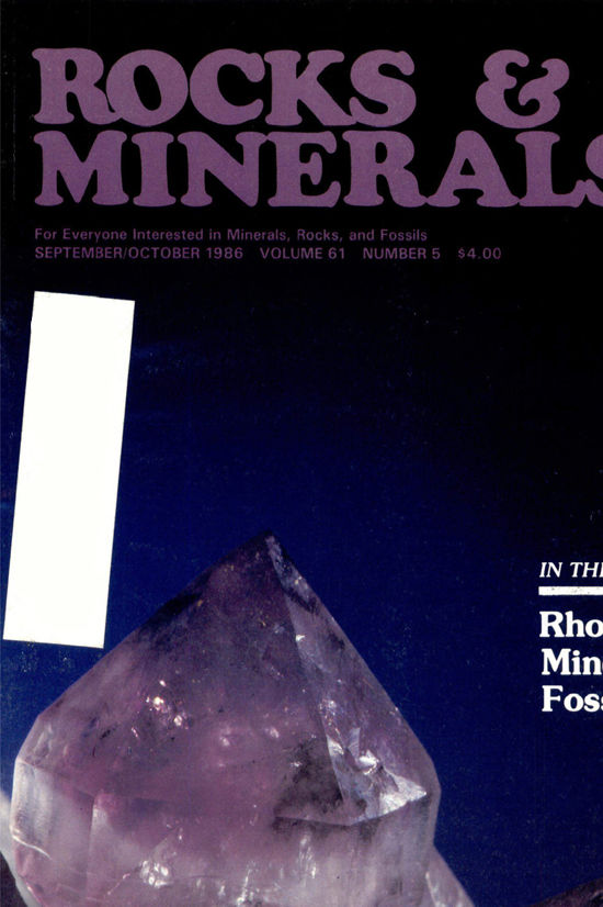 Rocks & Minerals — RHODE ISLAND — 1986 — Volume 61, numéro 5