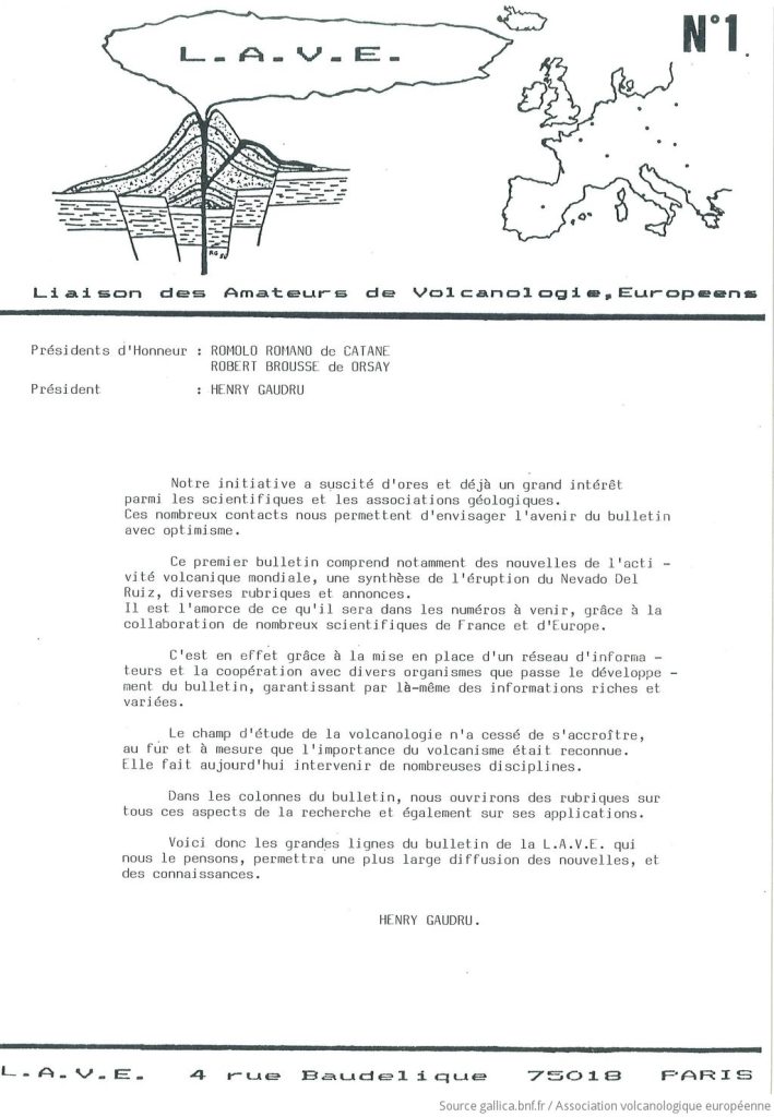 Couverture du numéro 1 de la revue LAVE